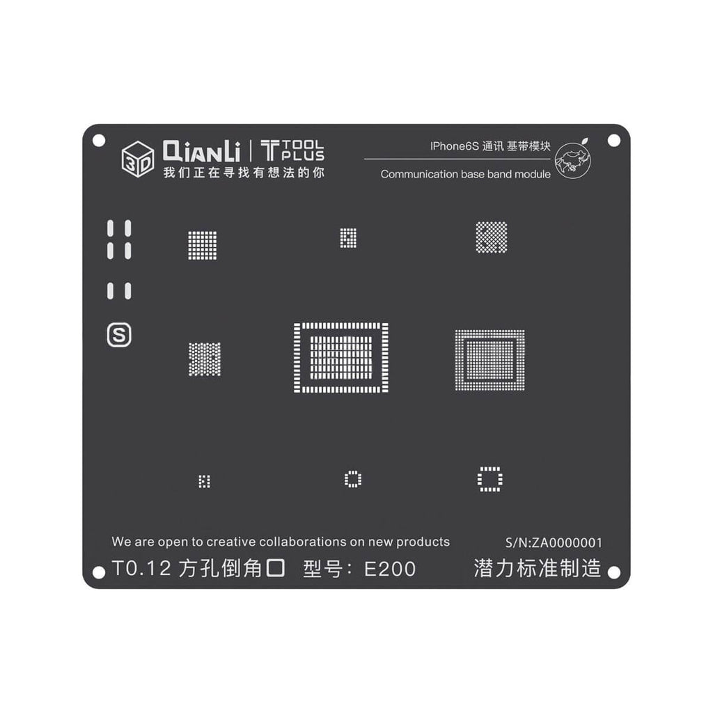 2D iBlack E200 Communication Base Band BGA Reballing - Phone 6S - PhonecareMobilverktyg