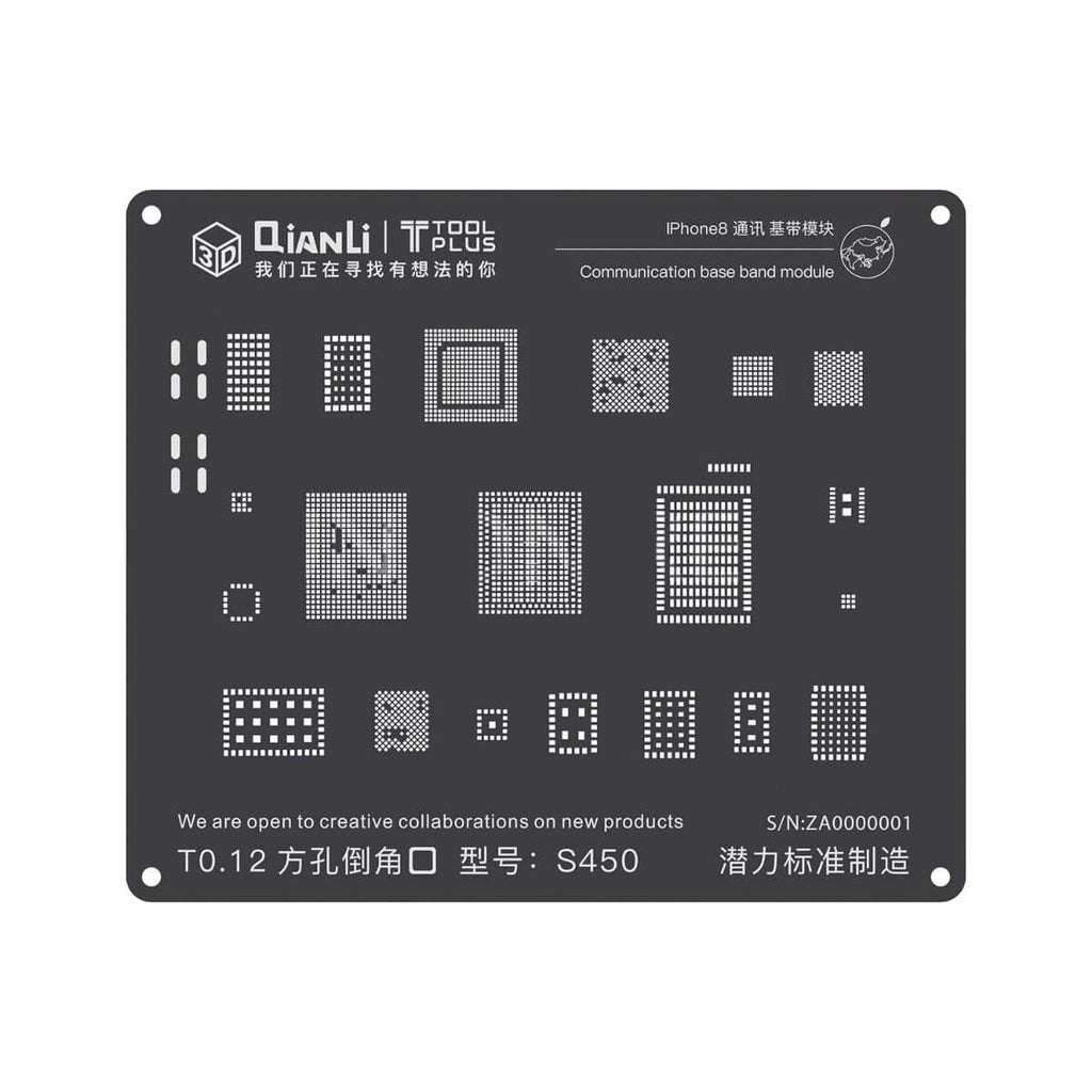 2D iBlack S450 Communication Base Band BGA Reballing - Phone 8G/X - PhonecareMobilverktyg