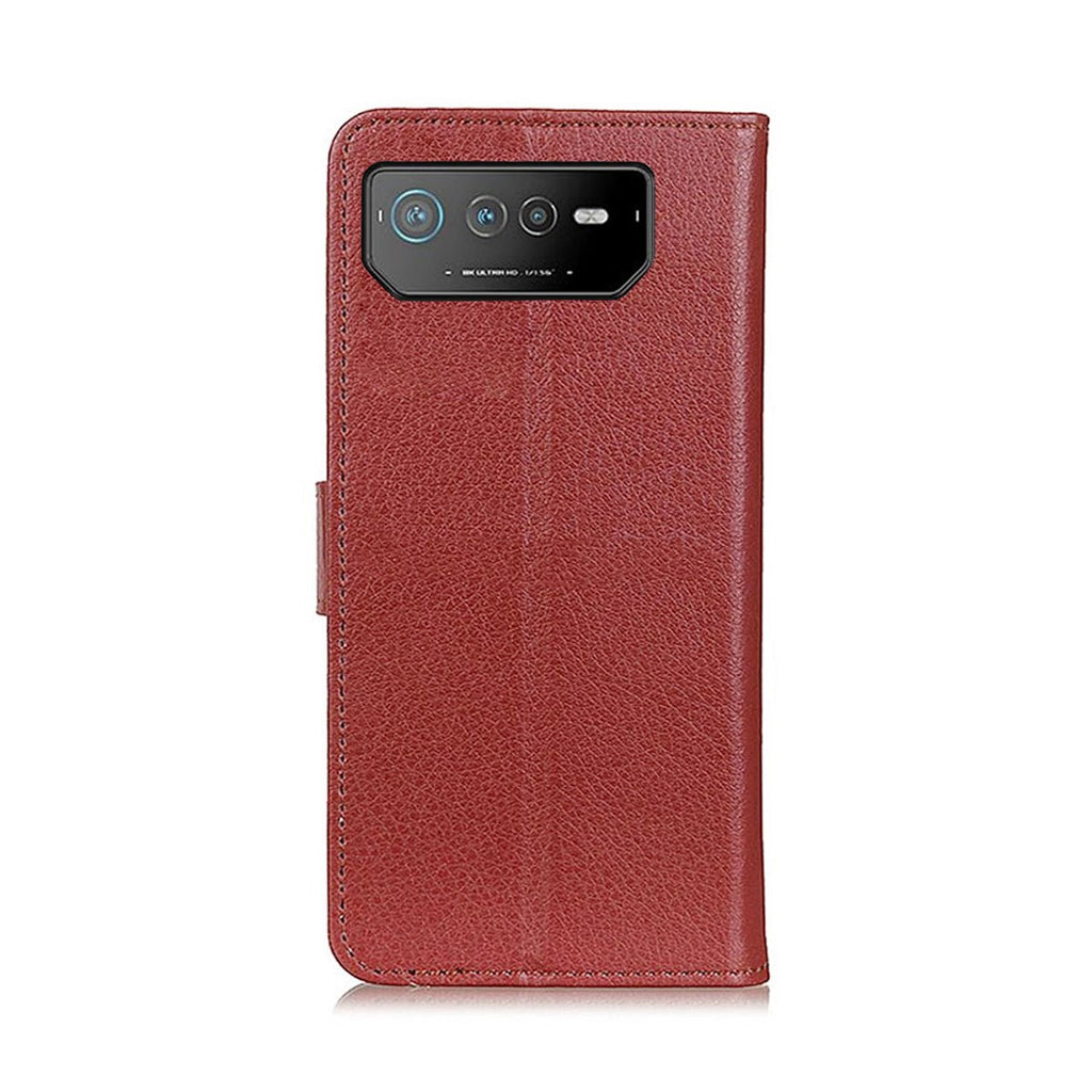 Asus ROG Phone 6 Plånboksfodral med Stativ - Brun - PhonecareMobilskalBrun