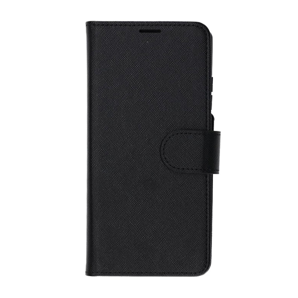 Flip Stand Leather Wallet Case For Motorola Moto G85 Black - Phonecare