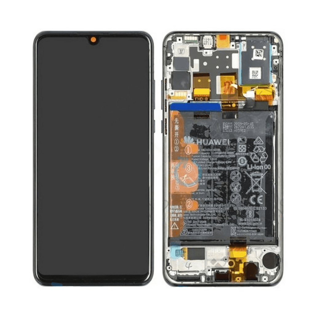 Huawei P30 Lite New Edition Skärm med LCD Display med Batteri Original - Svart - PhonecareMobilreservdelar