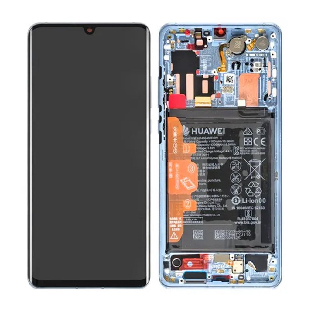 Huawei P30 Pro Skärm med LCD Display + Batteri Original - Lila - PhonecareMobilreservdelar