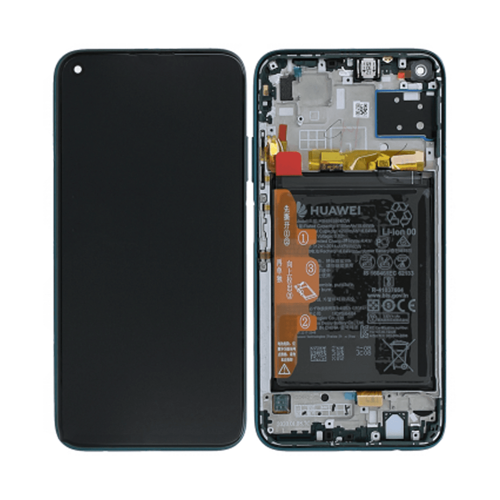 Huawei P40 Lite LCD Skärm med Batteri Original - Grön - PhonecareMobilreservdelar