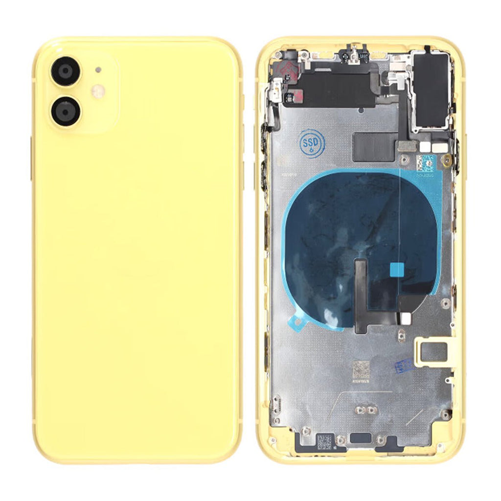 iPhone 11 Back Cover Complete OEM Yellow With Small Parts - Phonecare