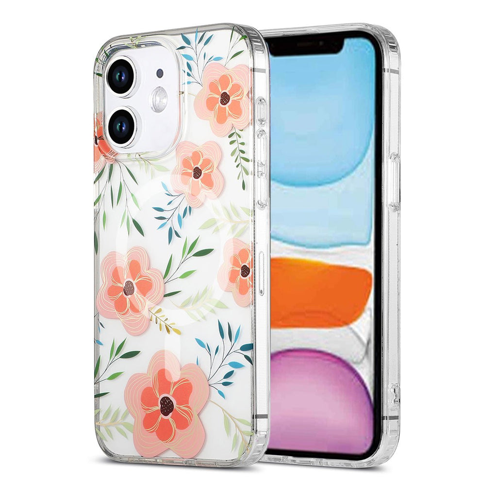 iPhone 11 Mobilskal MagSafe - Blommor Rosa - PhonecareMobilskalMotiv