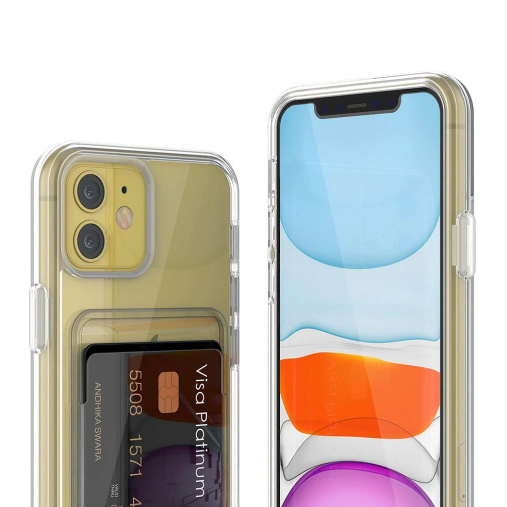 iPhone 11 Mobilskal med Korthållare TPU Rvelon - Transparent - PhonecareMobilskalTransparent