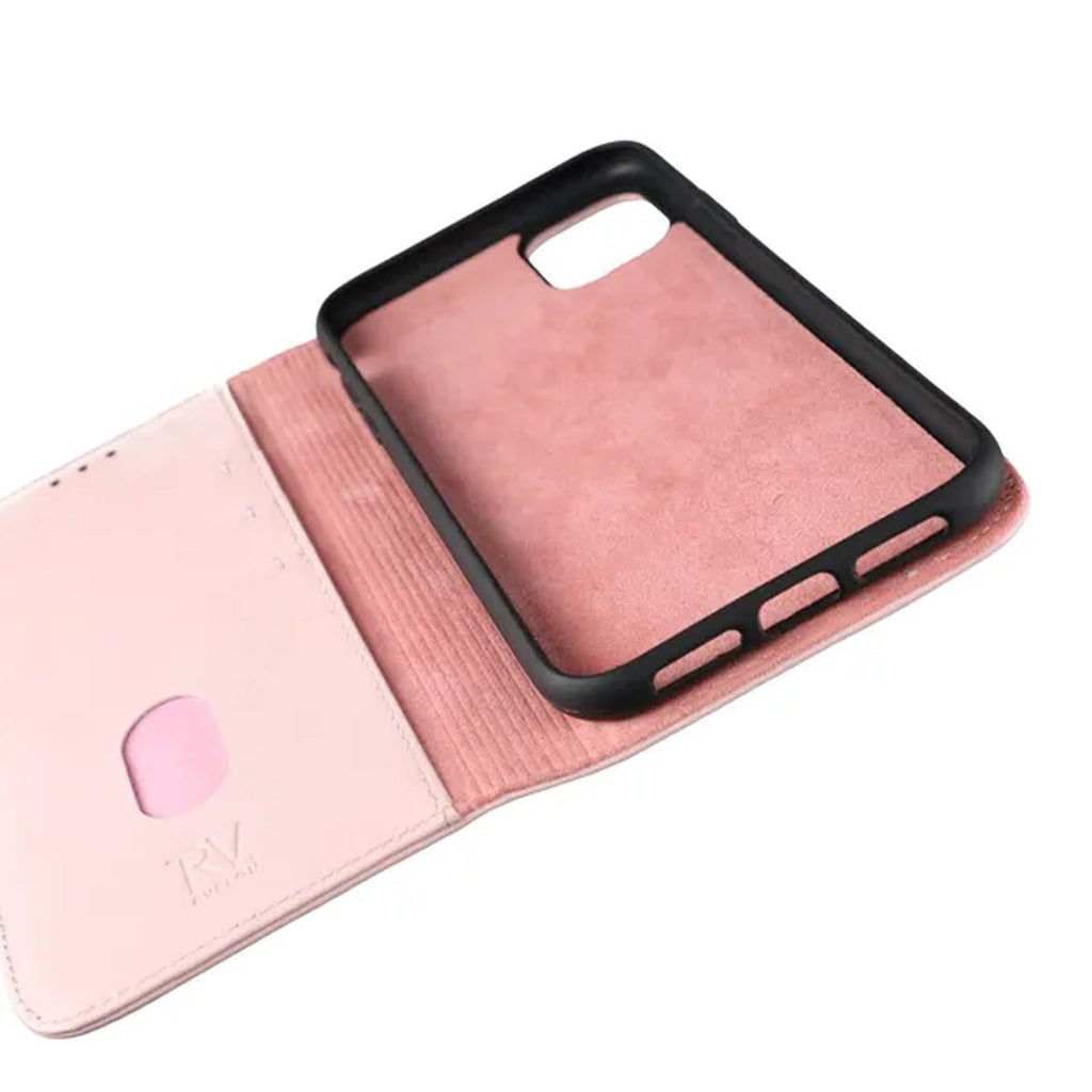 iPhone 11 Plånboksfodral Läder Rvelon - Rosa - PhonecareMobilskalRosa