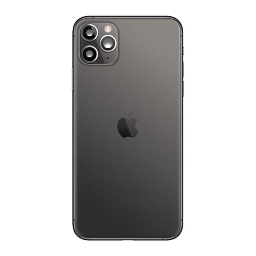 iPhone 11 Pro Max Baksida med Komplett Ram - Svart - PhonecareMobilreservdelar