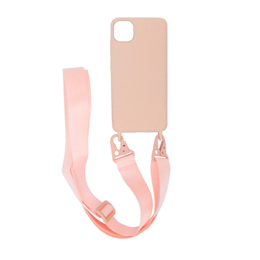 iPhone 11 Pro Max Mobilskal Silikon med Rem/Halsband - Rosa - PhonecareMobilskalRosa