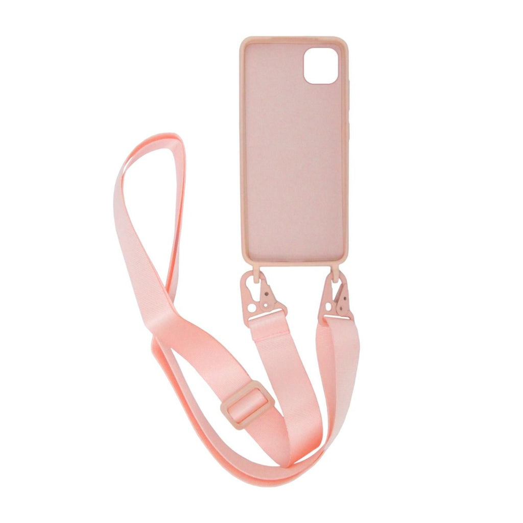 iPhone 11 Pro Max Mobilskal Silikon med Rem/Halsband - Rosa - PhonecareMobilskalRosa