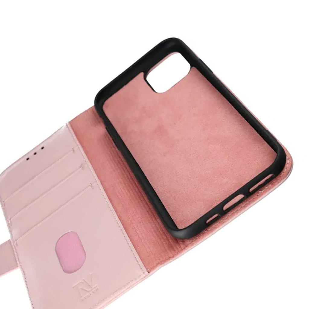 iPhone 11 Pro Plånboksfodral Läder Rvelon - Rosa - PhonecareMobilskalRosa