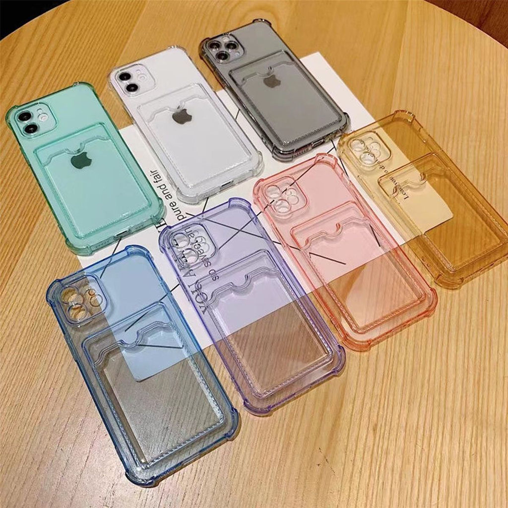 iPhone 11 Pro Stöttåligt Skal med Korthållare - Transparent - PhonecareMobilskalTransparent