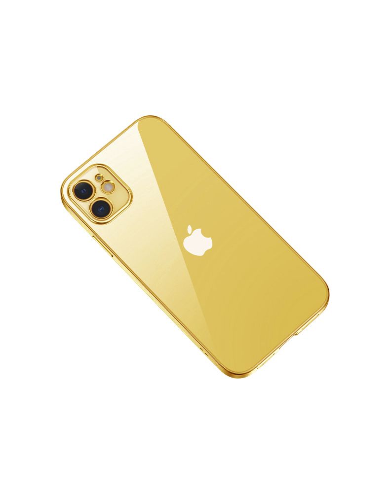 iPhone 12 Mobilskal med Kameraskydd - Guld/transparent - PhonecareMobilskalGuld