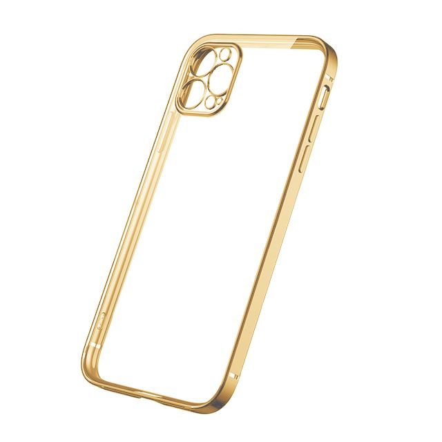 iPhone 12 Pro Mobilskal med Kameraskydd - Guld/transparent - PhonecareMobilskalGuld