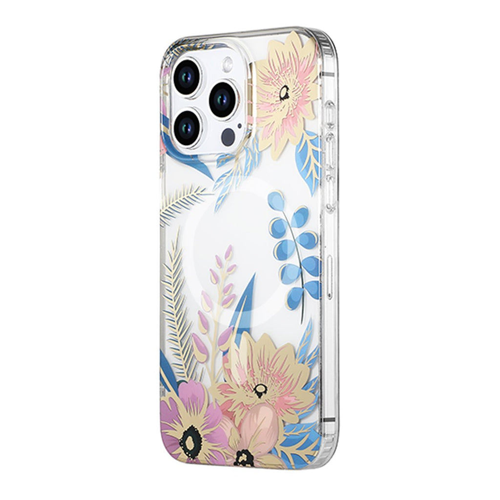 iPhone 12/12 Pro Mobilskal MagSafe - Blommor Rosa/Blå - PhonecareMobilskalMotiv