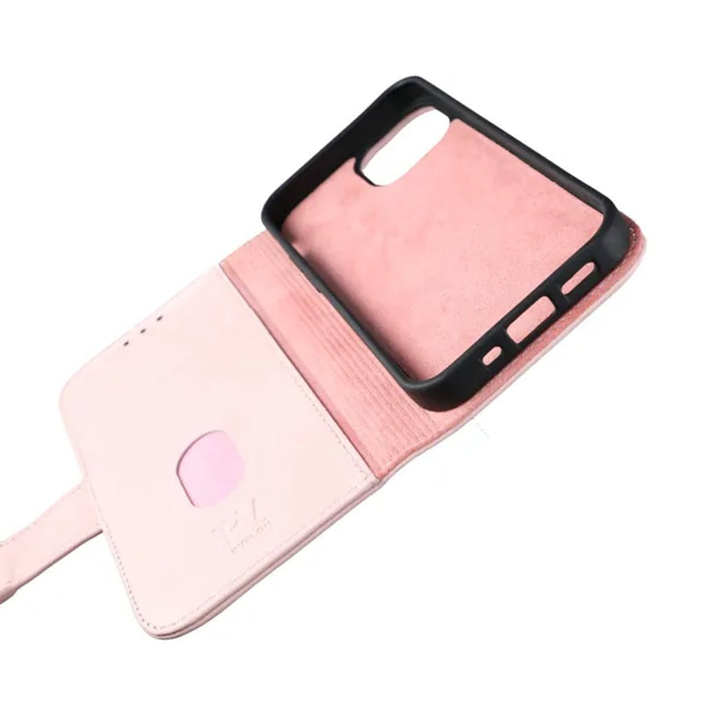 iPhone 13 Mini Plånboksfodral Läder Rvelon - Rosa - PhonecareMobilskalRosa