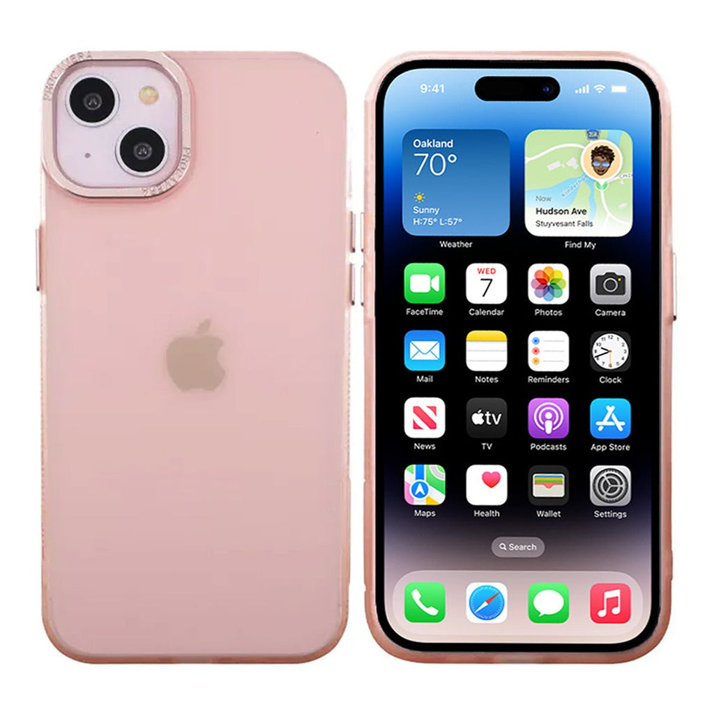 iPhone 14 Plus Mobilskal - Frostat Rosa - PhonecareMobilskalRosa