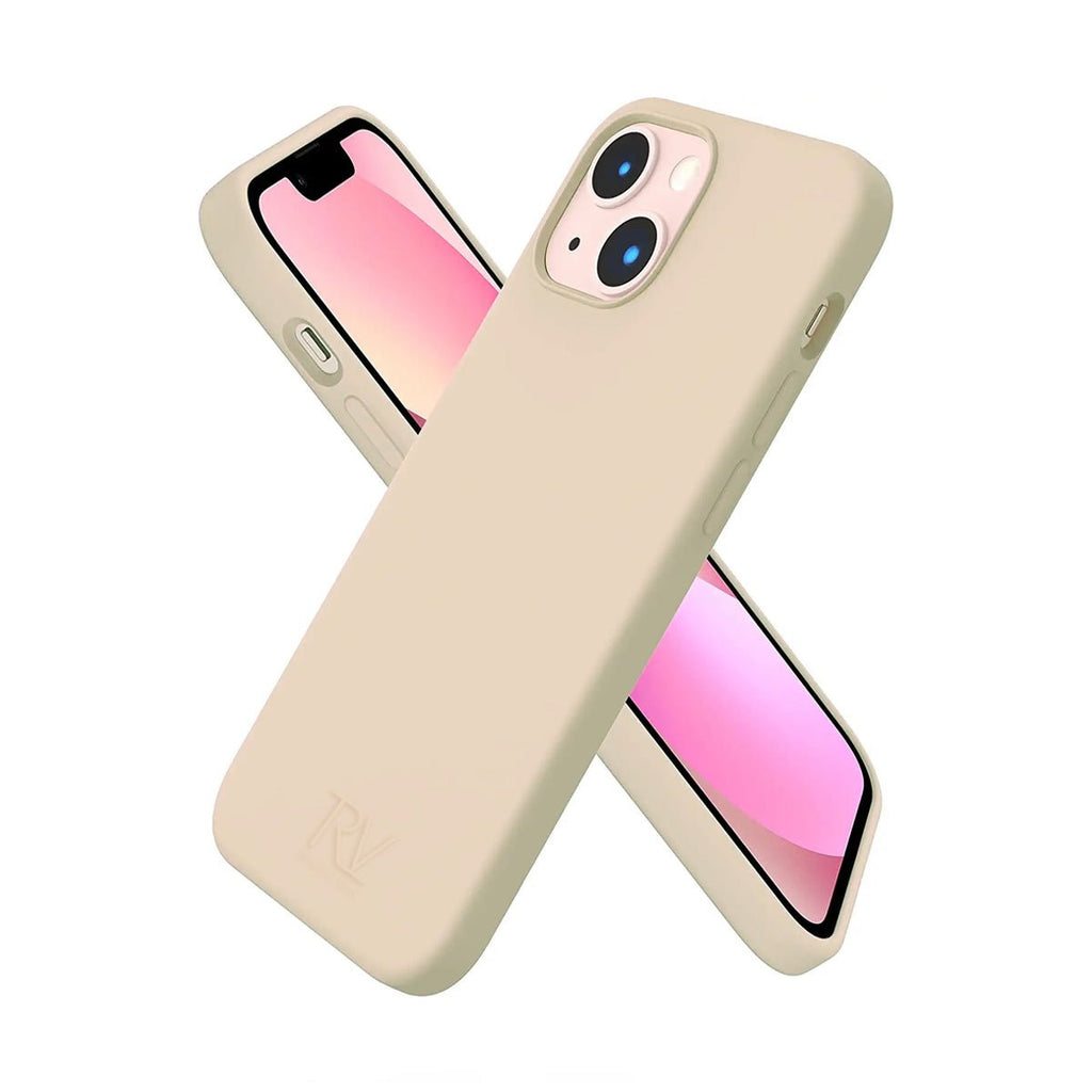 iPhone 14 Plus Mobilskal Silikon Rvelon - Beige - PhonecareMobilskalBeige