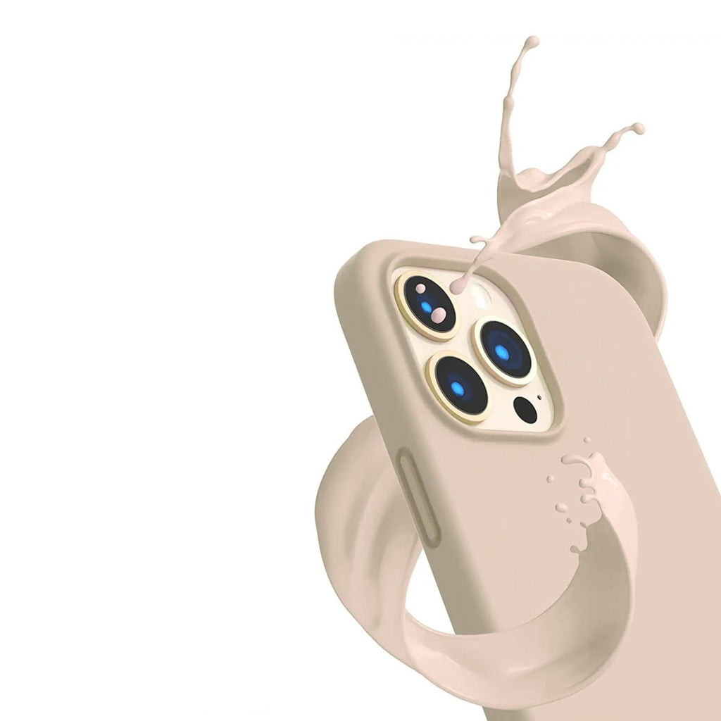 iPhone 14 Pro Mobilskal Silikon Rvelon MagSafe - Beige - PhonecareMobilskalBeige