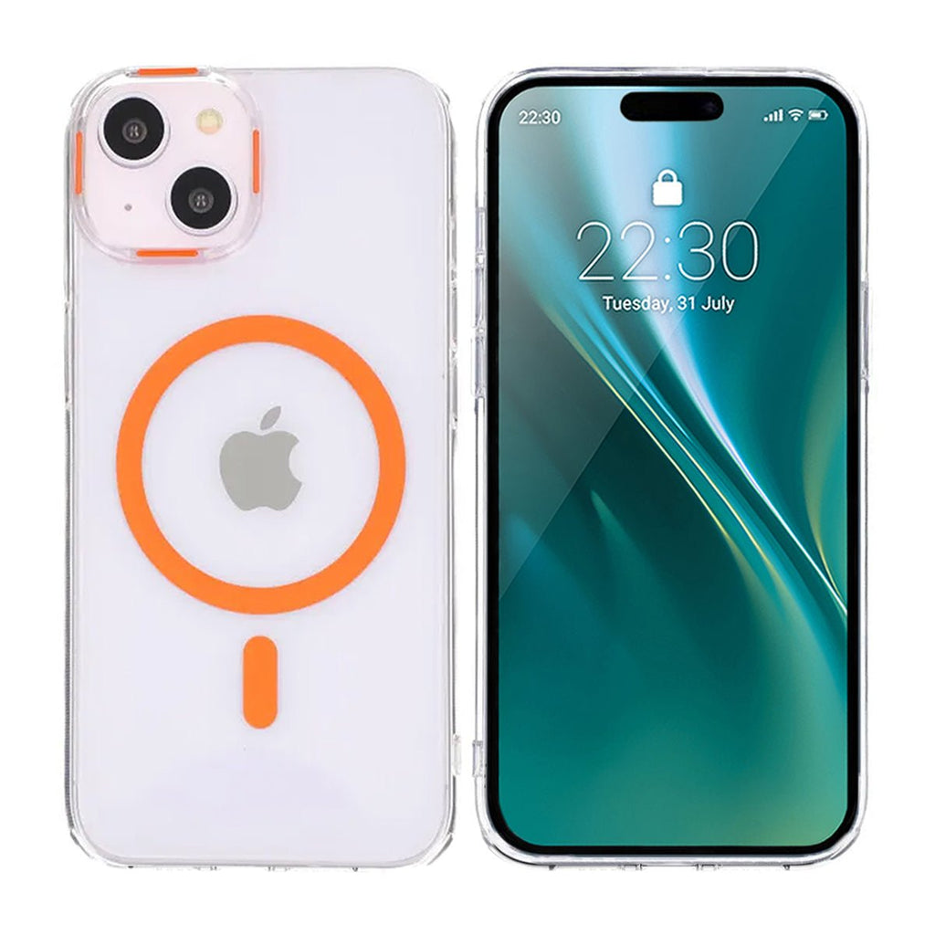 iPhone 15 Stöttålig Mobilskal med Magsafe - Orange - PhonecareMobilskal