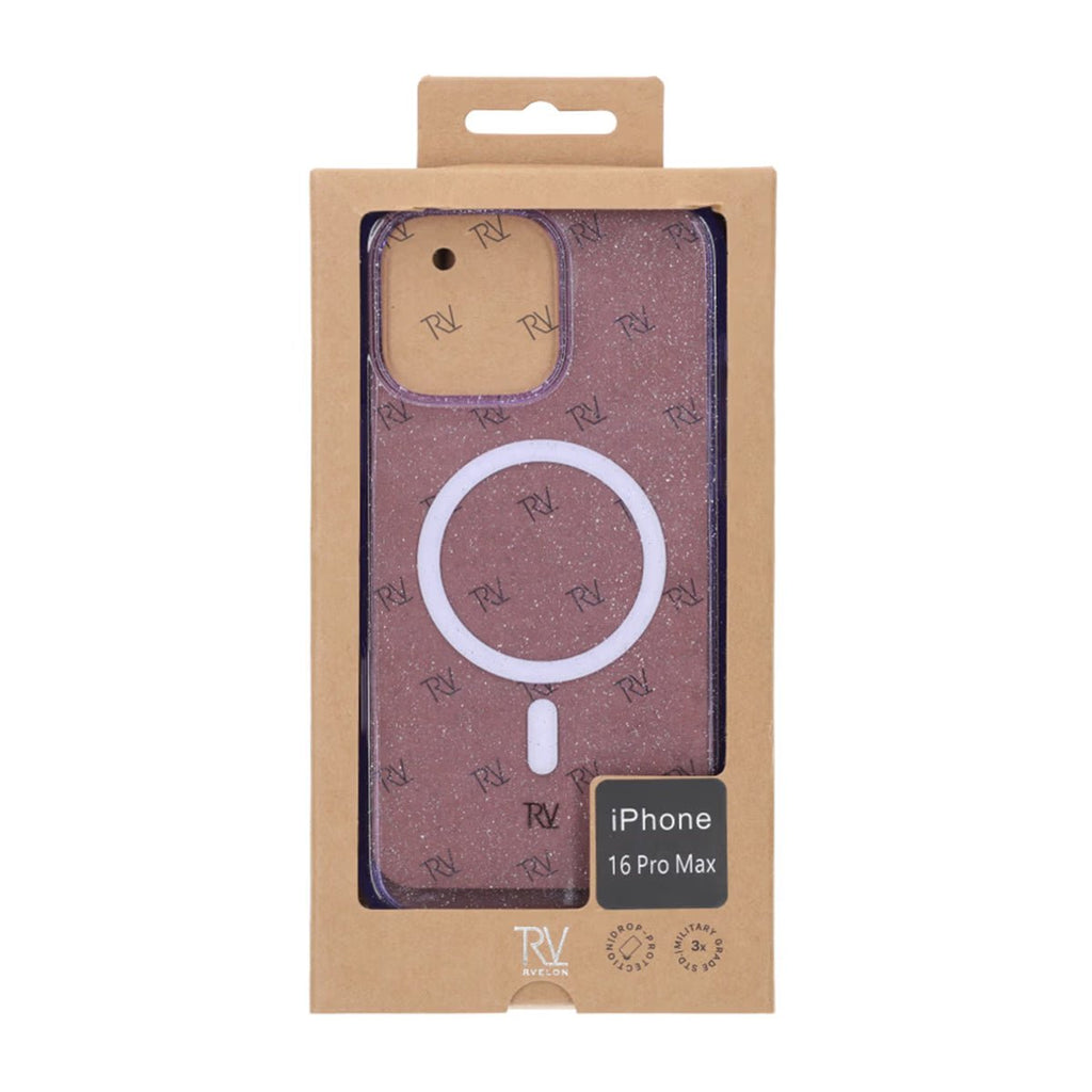 iPhone 16 Pro Max Rvelon Mobilskal MagSafe - Glitter Lila