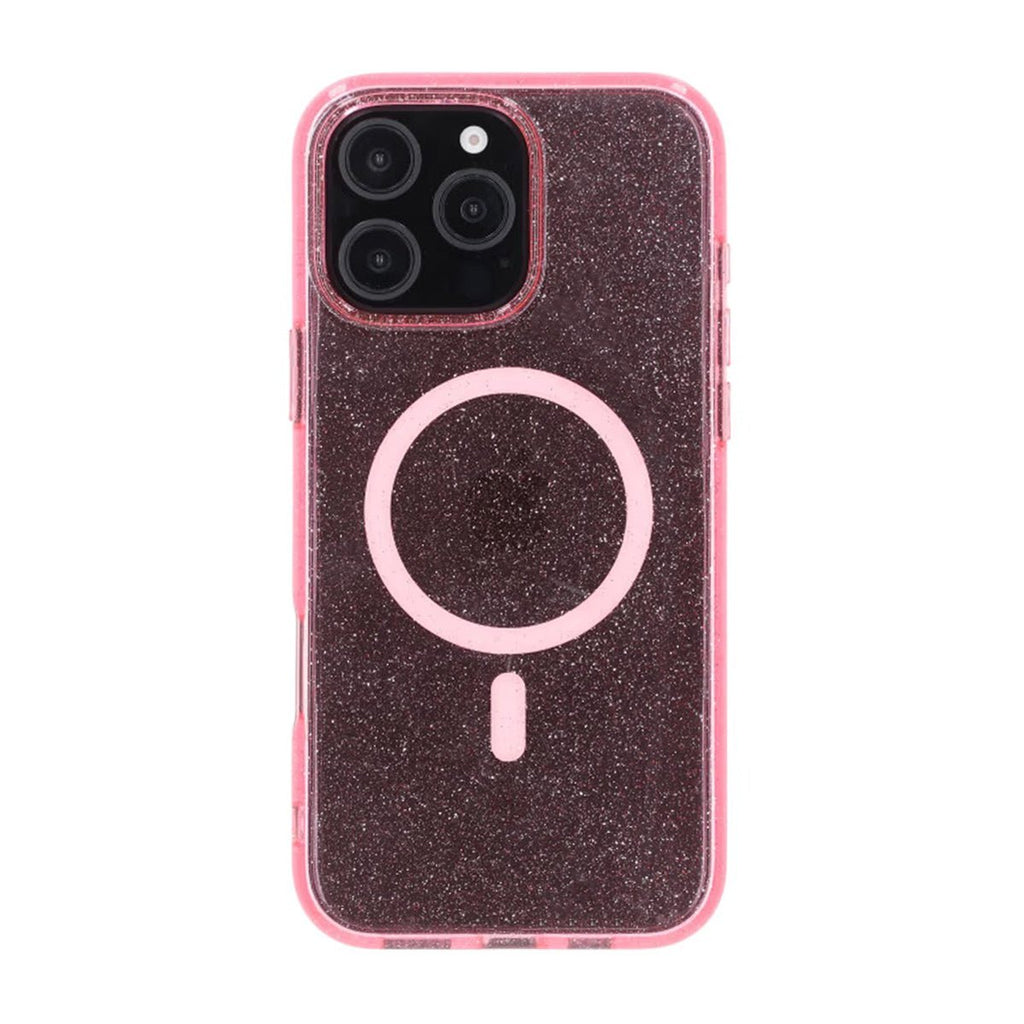 iPhone 16 Pro Max Rvelon Mobilskal MagSafe - Glitter Rosa