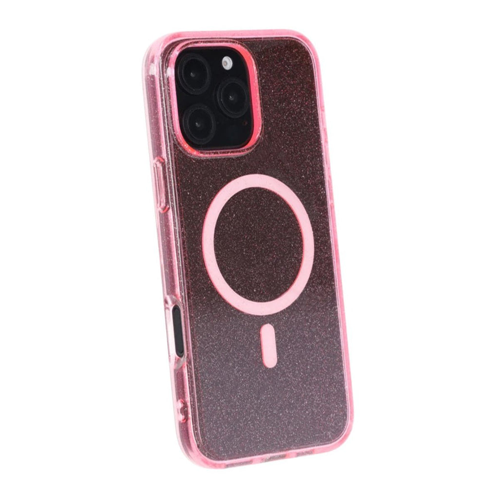 iPhone 16 Pro Max Rvelon Mobilskal MagSafe - Glitter Rosa