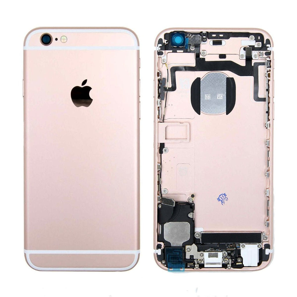 iPhone 6S Baksida med Komplett Ram - Roséguld - PhonecareMobilreservdelar