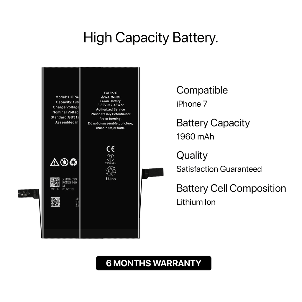 iPhone 7 Batteri Hög Kvalité - PhonecareMobilreservdelar