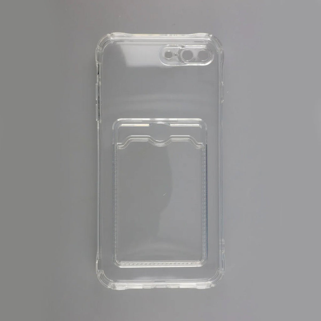 iPhone 7/8 Plus Stöttåligt Skal med Korthållare - Transparent - PhonecareMobilskalTransparent