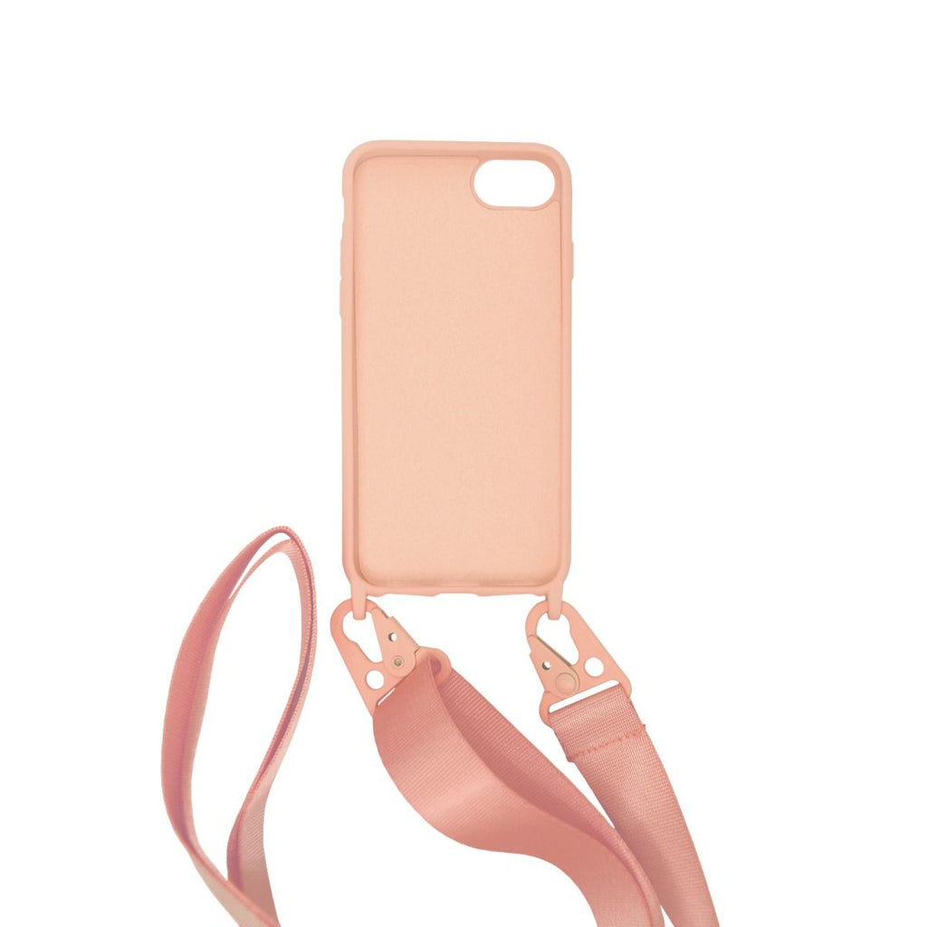 iPhone 7/8/SE2020/SE2022 Mobilskal Silikon Med Rem/Halsband - Rosa - PhonecareMobilskalRosa