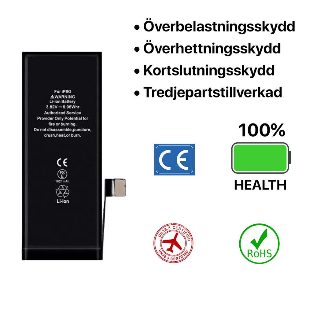 iPhone 8 Batteri Hög Kvalité - PhonecareMobilreservdelar