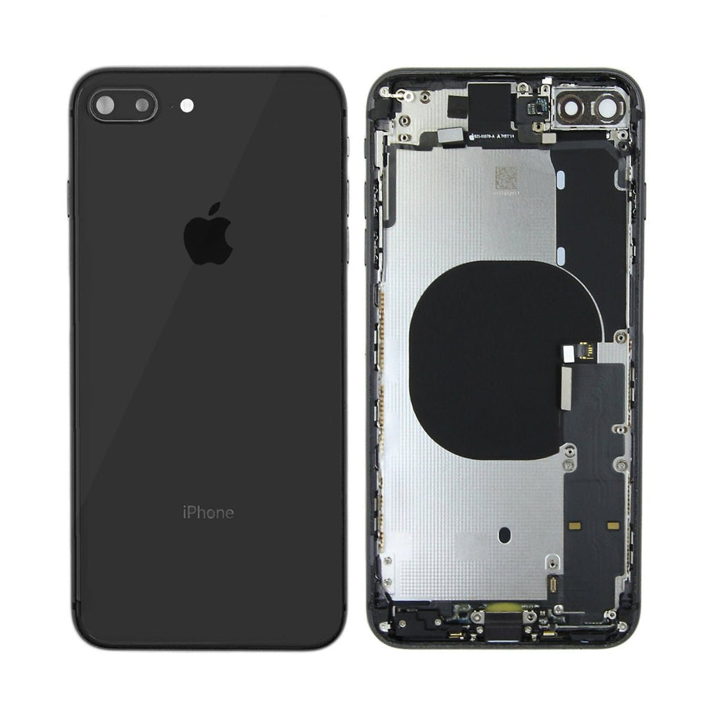 iPhone 8 Plus Baksida med Komplett Ram - Svart - PhonecareMobilreservdelar