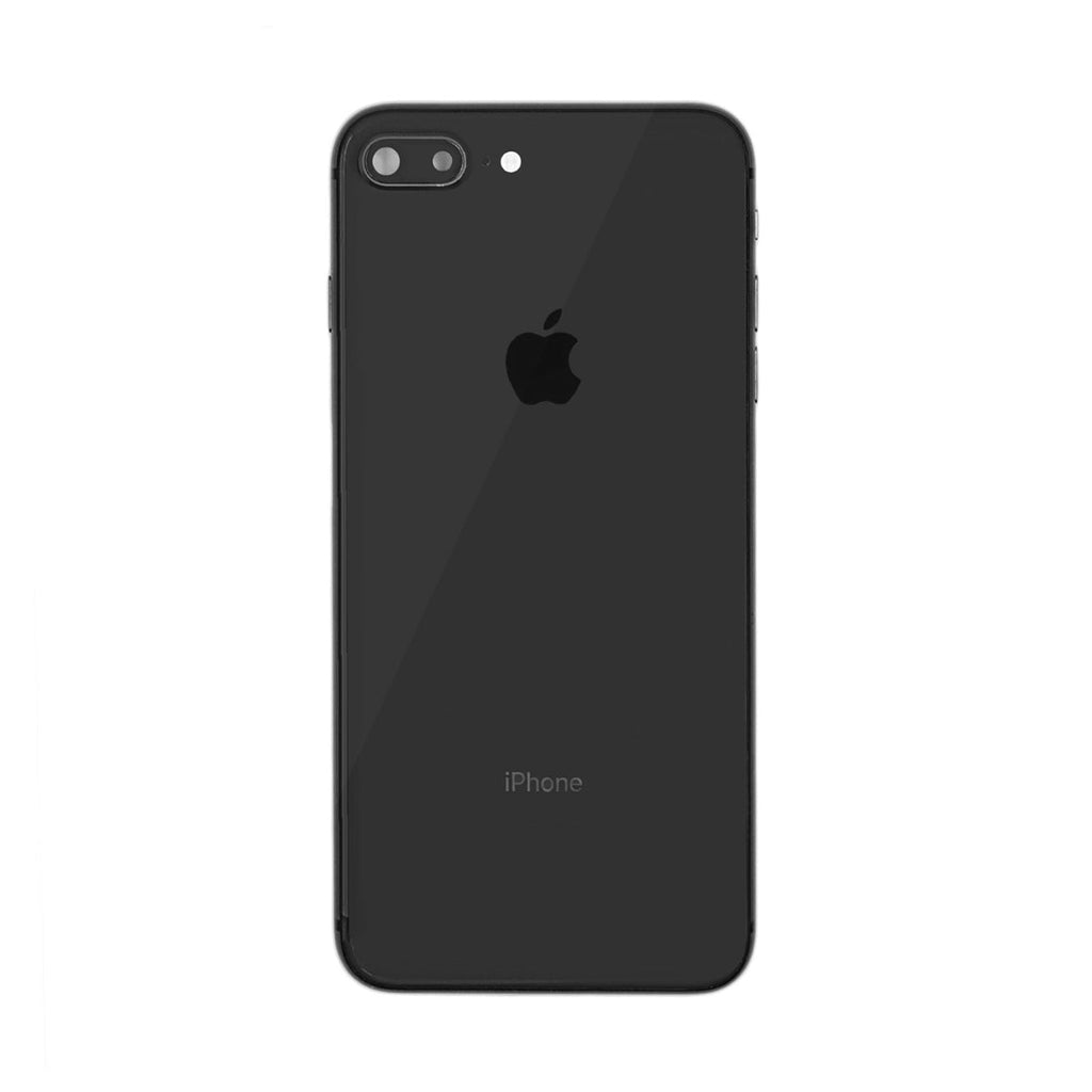 iPhone 8 Plus Baksida med Komplett Ram - Svart - PhonecareMobilreservdelar