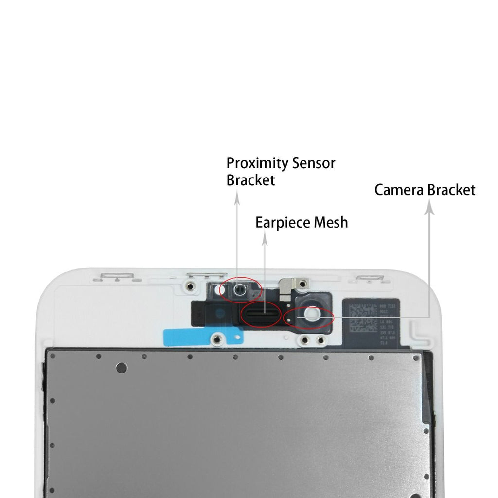 iPhone 8 Plus LCD Skärm Refurbished - Vit - PhonecareMobilreservdelarWhite