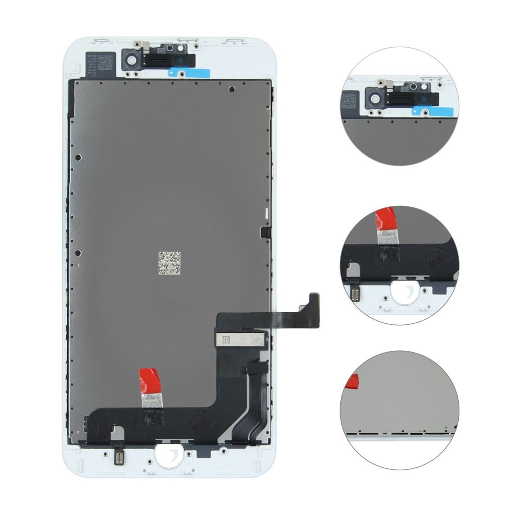 iPhone 8 Plus LCD Skärm Refurbished - Vit - PhonecareMobilreservdelarWhite