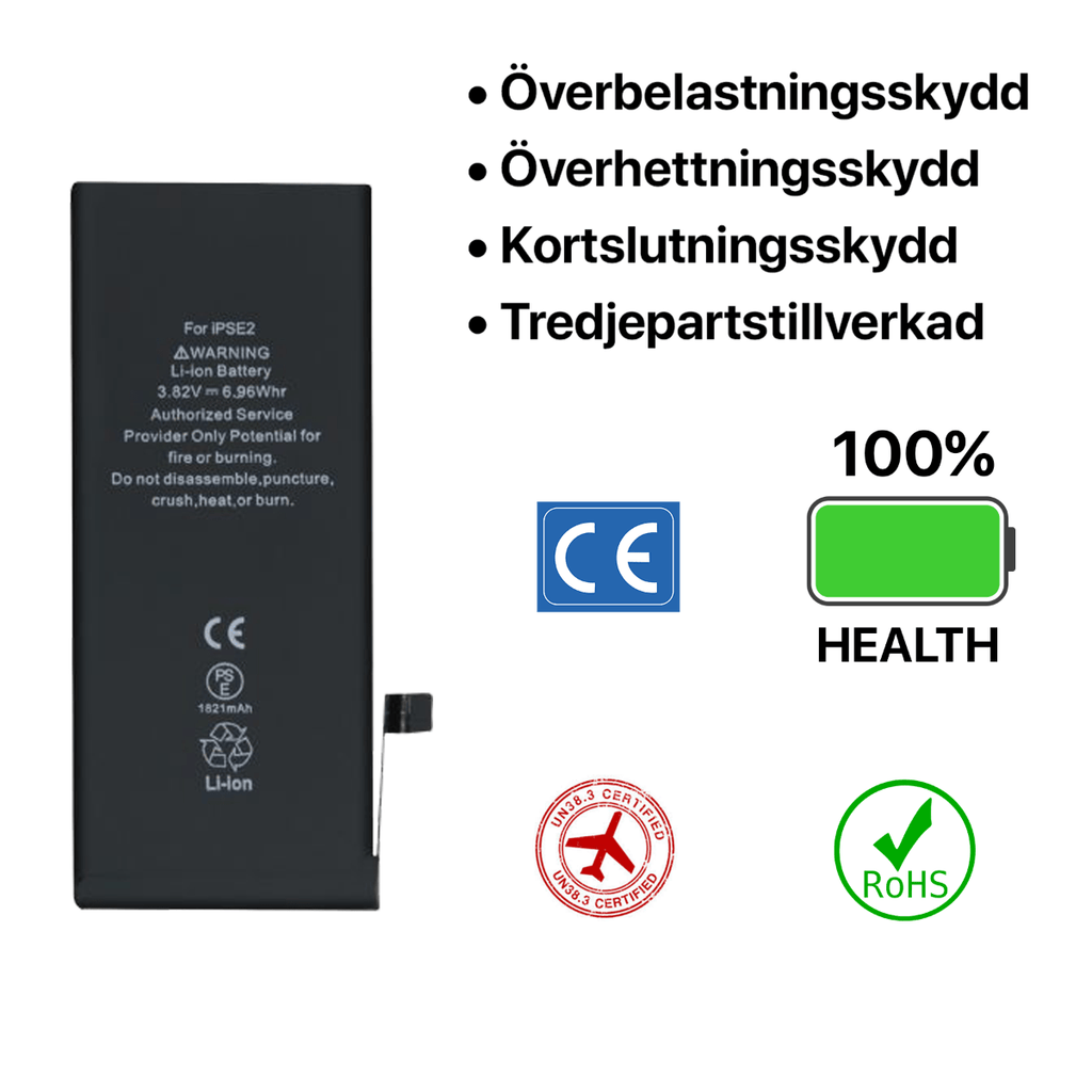 iPhone SE 2020 Batteri Hög Kvalité - PhonecareMobilreservdelar