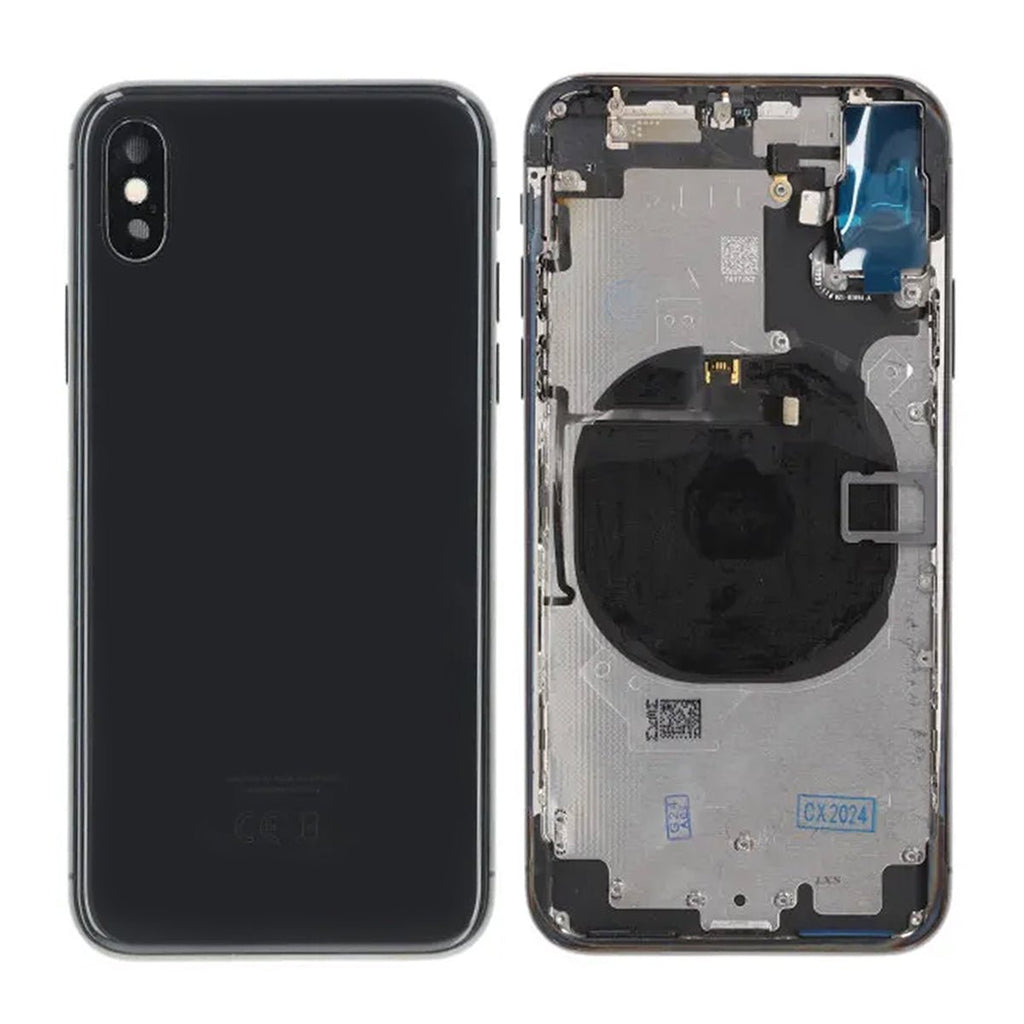 iPhone X Baksida med Komplett Ram OEM - Svart - PhonecareMobilreservdelar