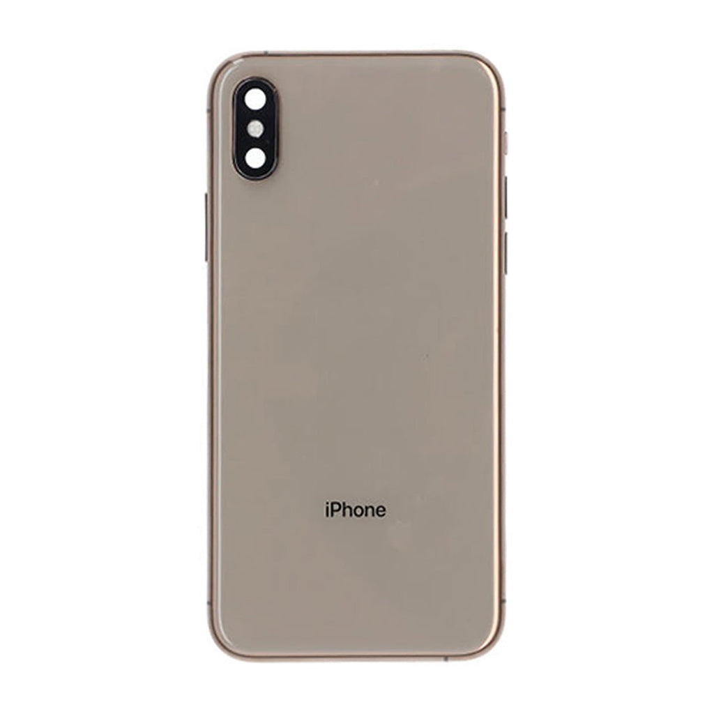 iPhone XS Baksida med Komplett Ram - Guld - PhonecareMobilreservdelar