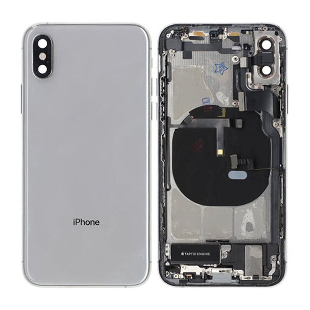 iPhone XS Baksida med Komplett Ram - Vit - PhonecareMobilreservdelar