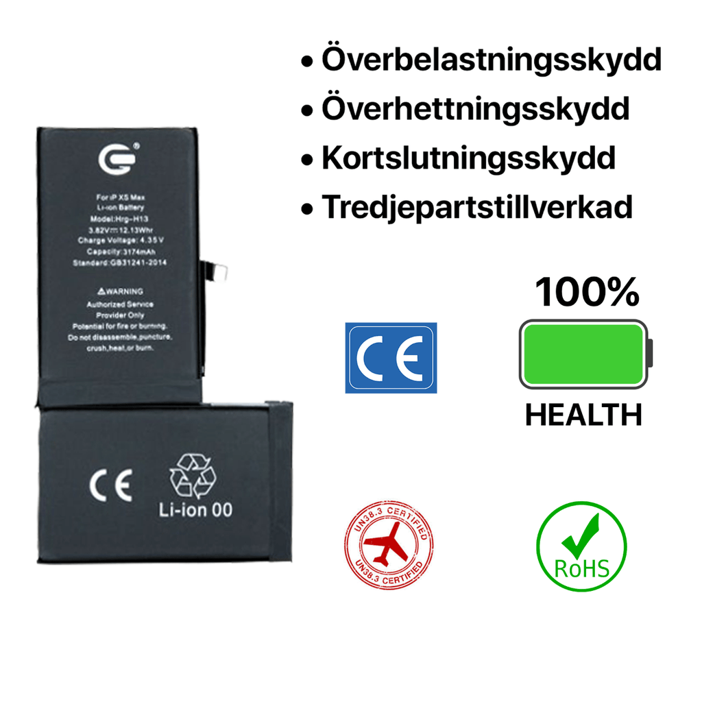 iPhone XS Max Batteri Hög Kvalité - PhonecareMobilreservdelar