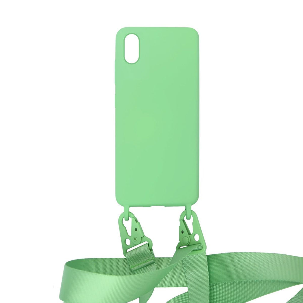 iPhone XS Max Mobilskal Silikon med Rem/Halsband - Grön - PhonecareMobilskalGrön