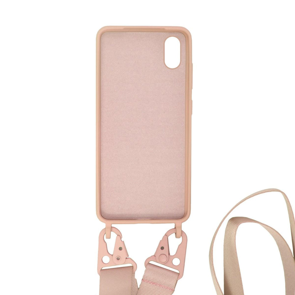 iPhone XS Max Mobilskal Silikon med Rem/Halsband - Rosa - PhonecareMobilskalRosa