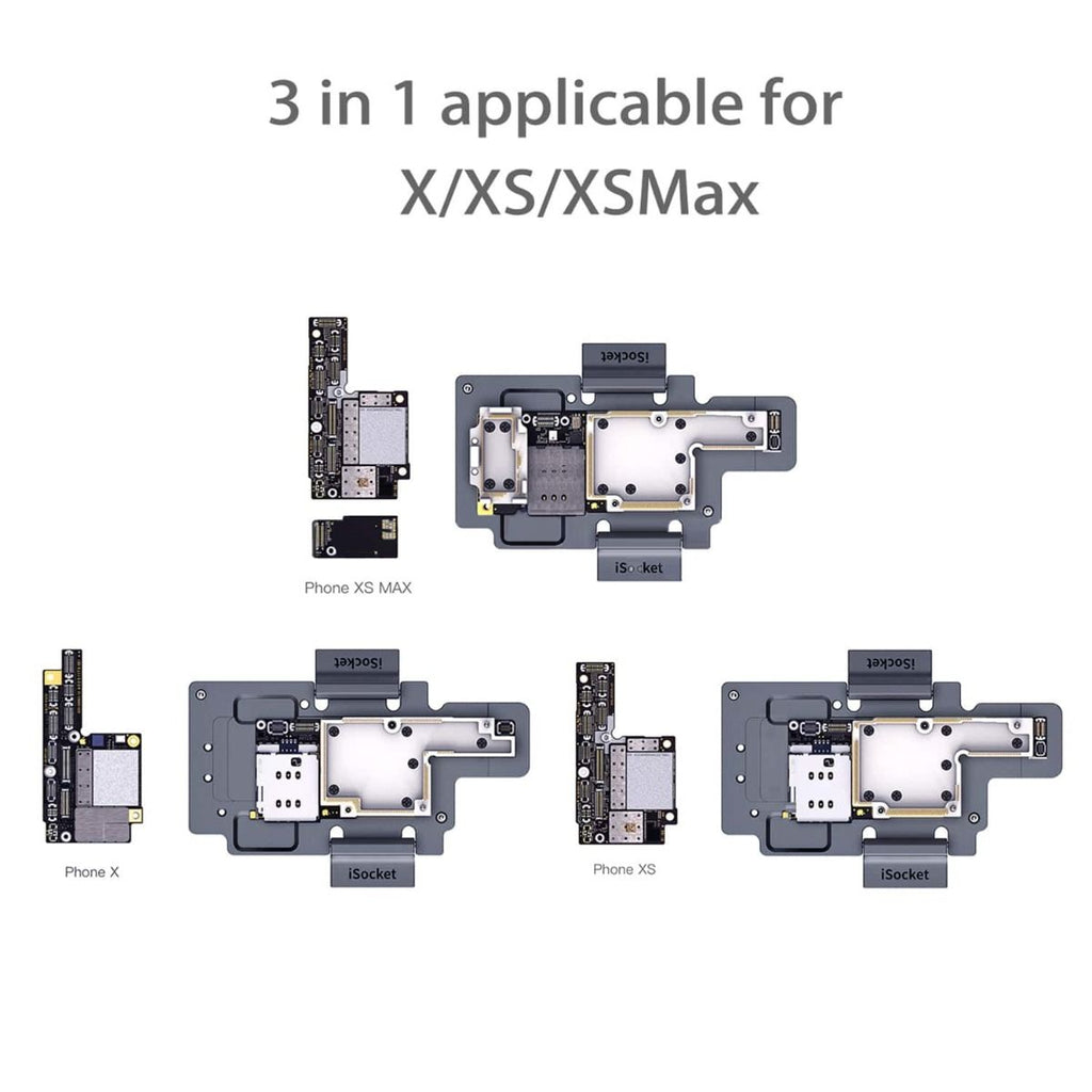 iSocket 3 - i - 1 Moderkort Fixtur - Apple iPhone X/XS/XS Max - PhonecareMobilverktyg