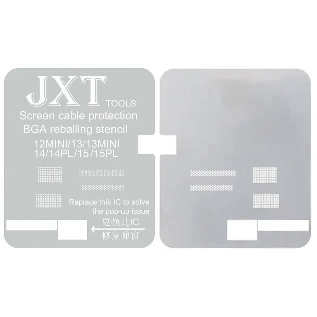 JXT TOOLS Screen cable Protection BGA reballing stencil For 12MINI/13/13MINI/14/14PL/15/15PL - Phonecare