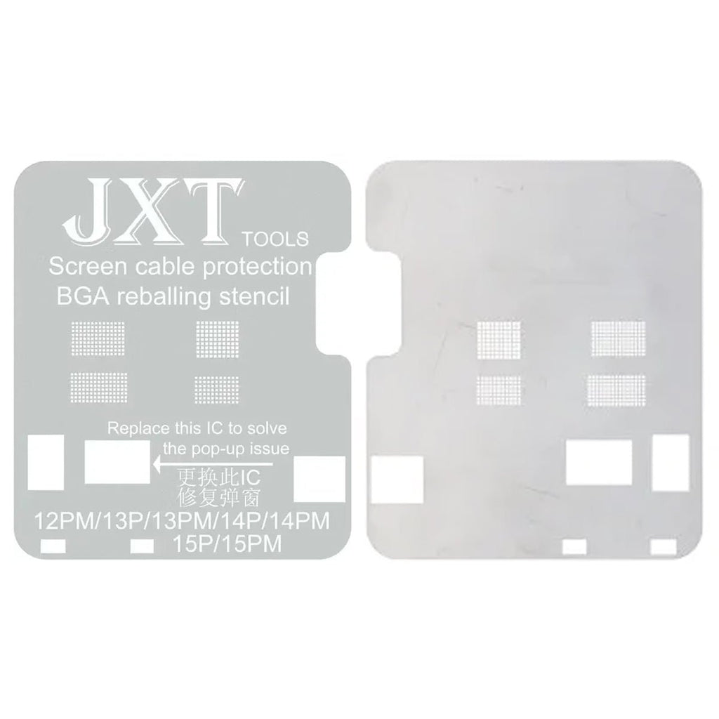 JXT TOOLS Screen cable Protection BGA reballing stencil For 12PM/13P/13PM/14P/14PM/15P/15PM - Phonecare