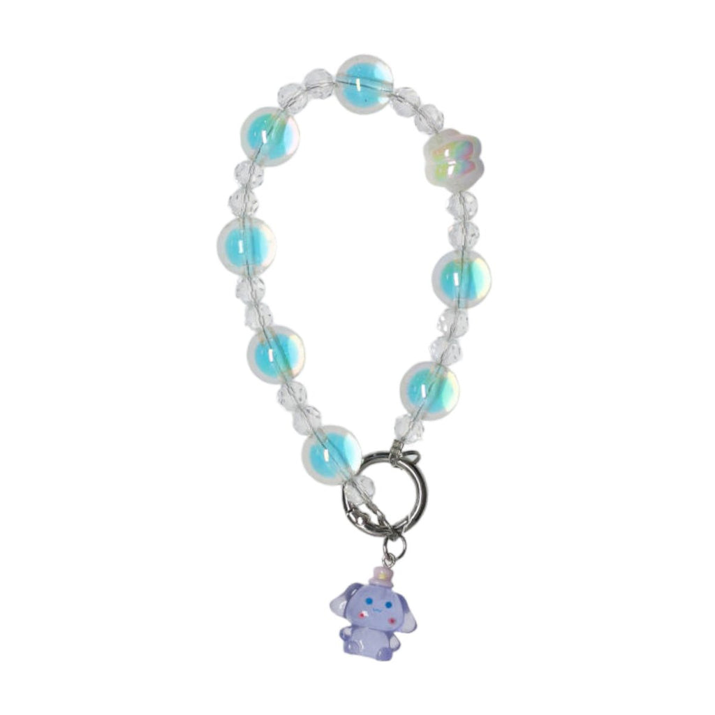 Luminous pearl color Blue + cinnamon dog chain - Phonecare