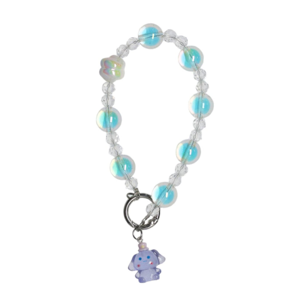 Luminous pearl color Blue + cinnamon dog chain - Phonecare