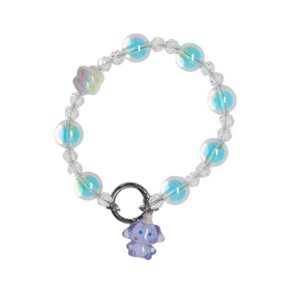 Luminous pearl color Blue + cinnamon dog chain - Phonecare