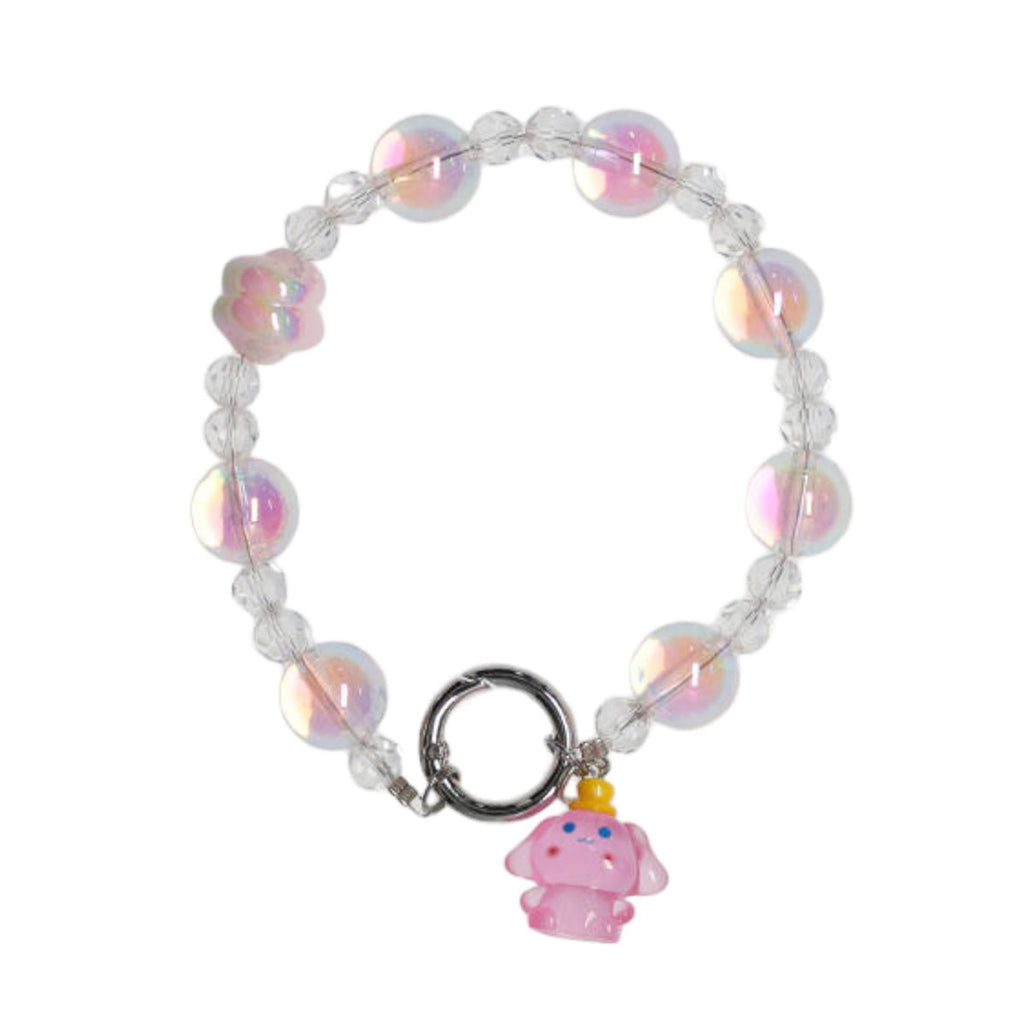 Luminous pearl color pink + cinnamon dog chain - Phonecare